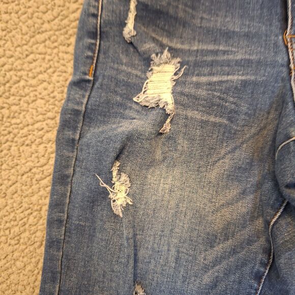 L&B LUCKY & BLESSED Jeans Boyfriend Stretch Denim‎ Blue Pants Distressed Size 2 - Picture 4 of 10